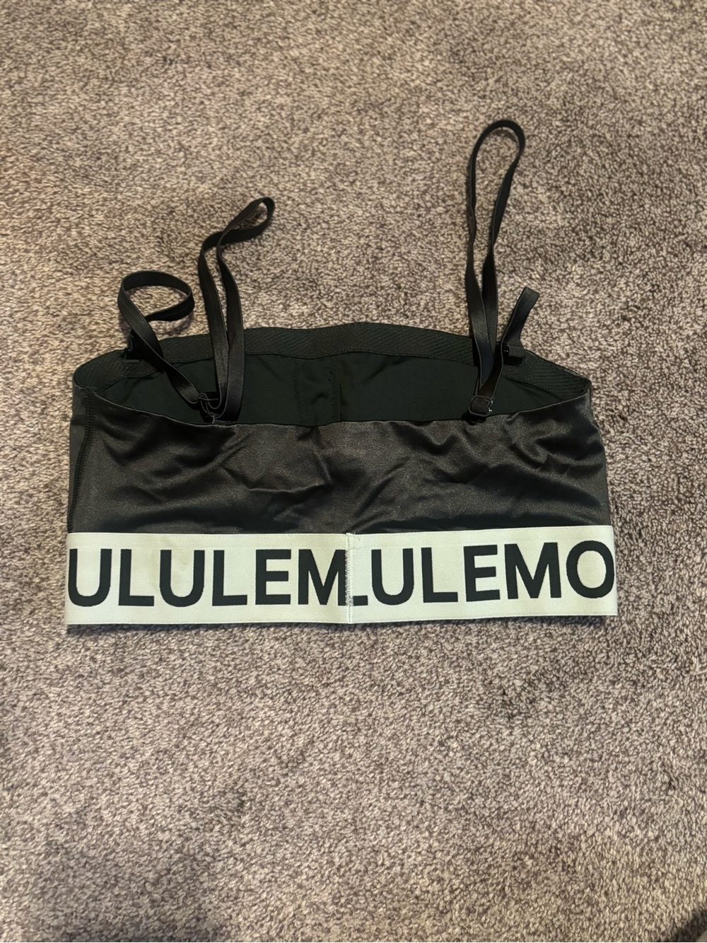 lululemon athletica Black Bralette with White Logo Band - Picture 2 of 2